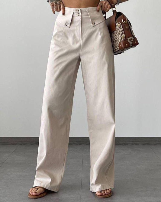 Classic Pants With Buttons