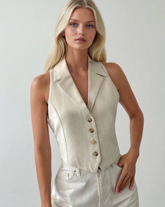 Stylish Vest With Tie ON The Back