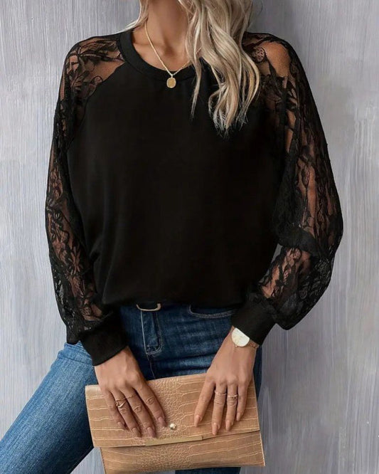 Cotton Top With Laces Long Sleeve