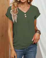 Short-Sleeve Top With Button