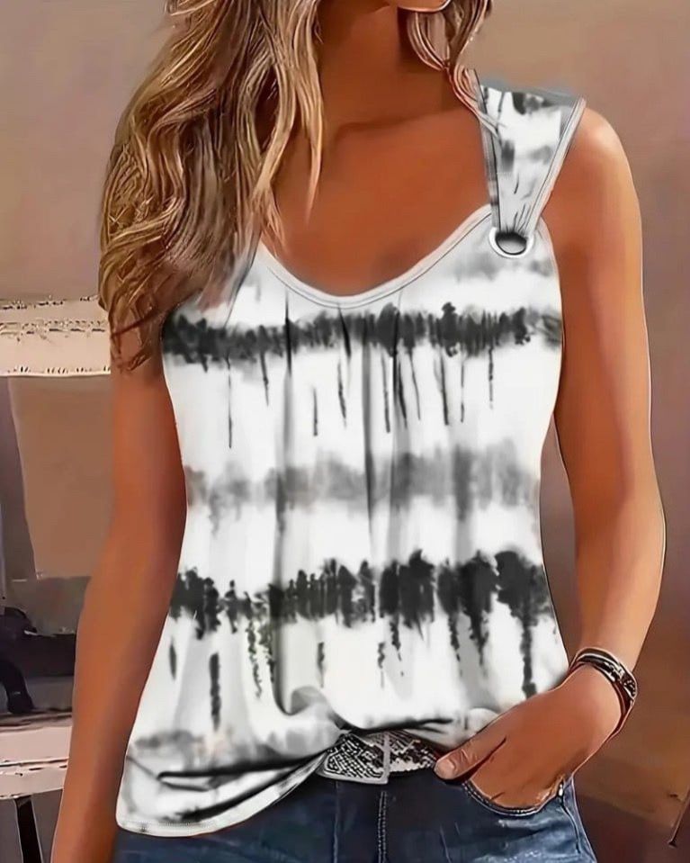 Colorful Cut Cotton Top