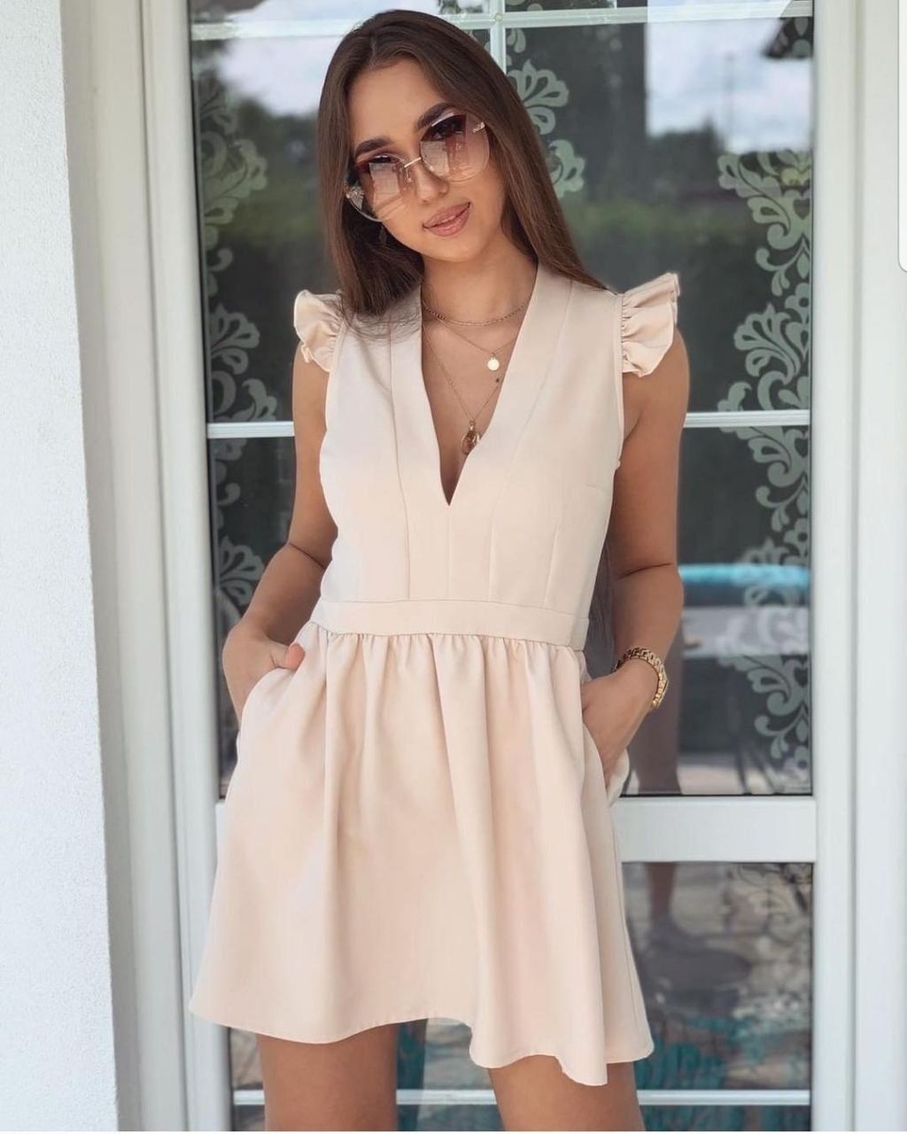 Short Dress With Ruffles