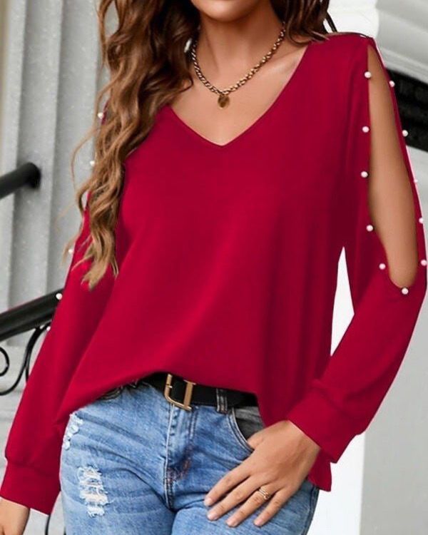 Stylish Top With Pearls