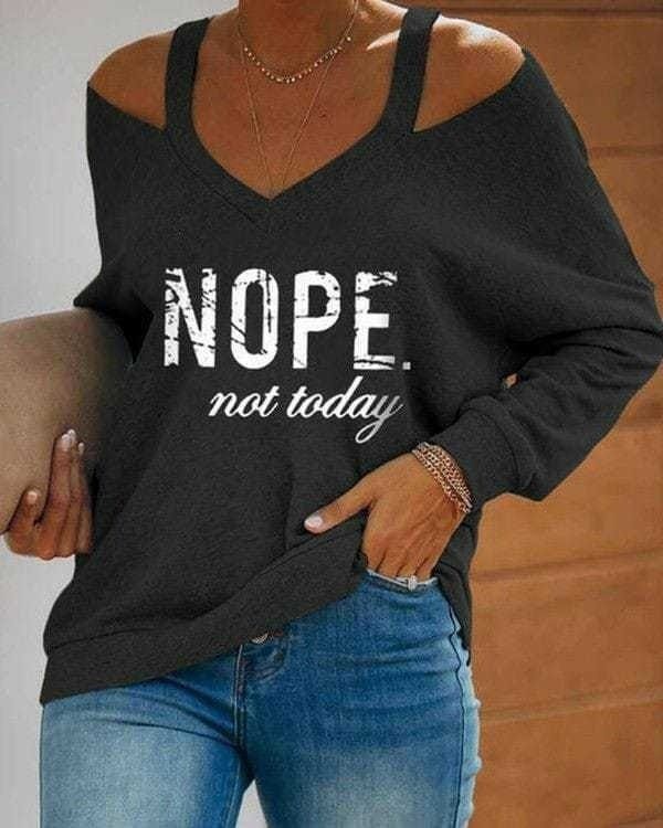 Nope Cotton Sweatshirt