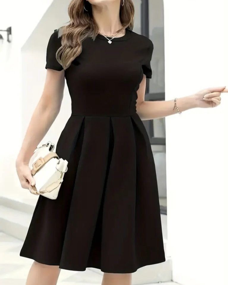 Short Sleeve Wide Short Dress
