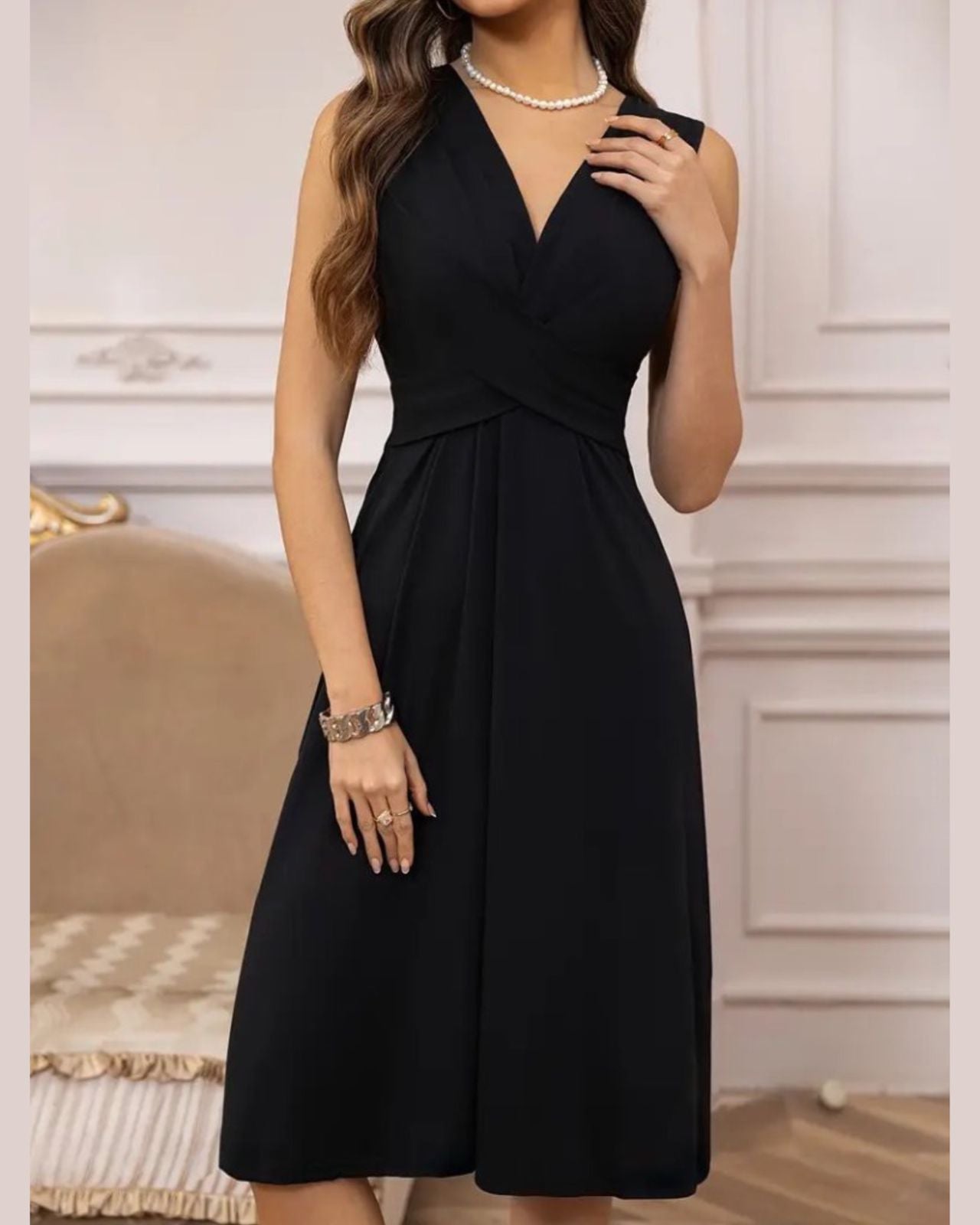 Wide Cut Short Dress