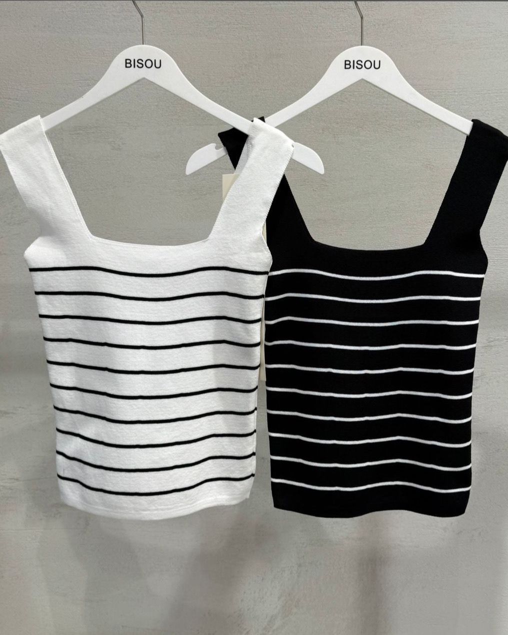 Stripped Mercerize Two Colors Tops