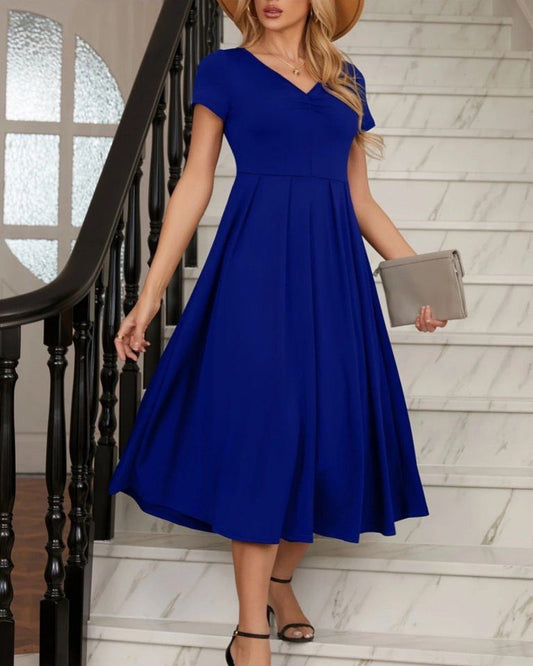 Wide Short Sleeve Dress