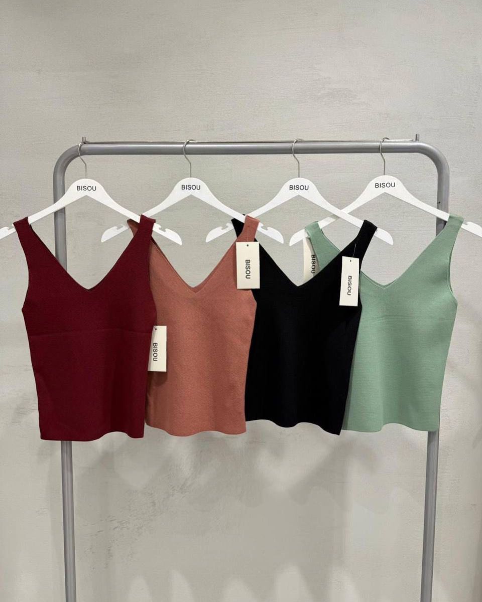 V-Neck Basic Mercerize Top