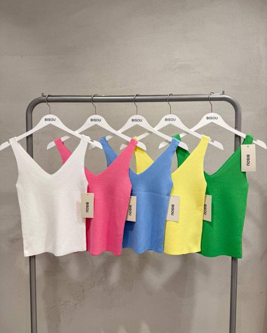 V-Neck Basic Mercerize Top