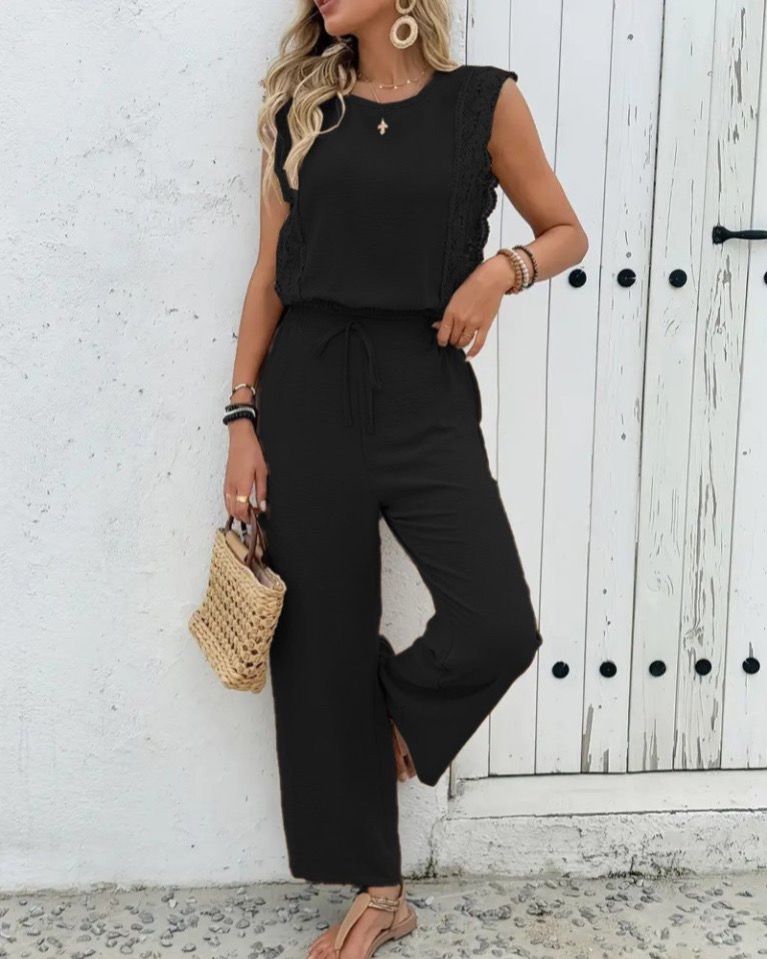 Casual Set Sleeveless With Laces