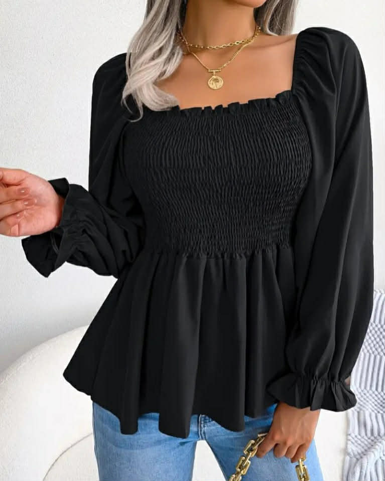 Wide Stylish Long Sleeve Top