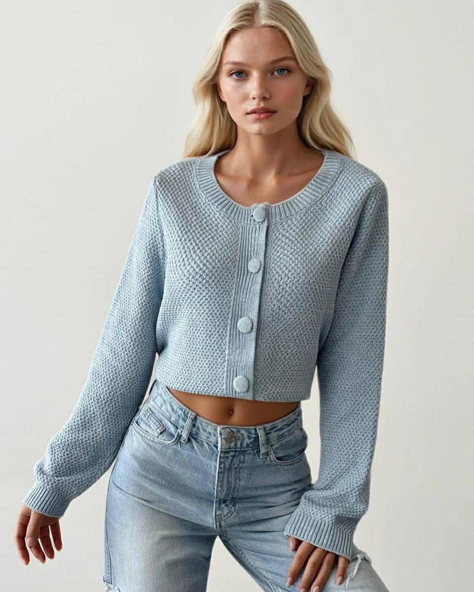 Casual Wool Cardigan With Buttons