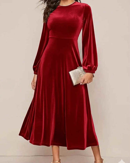 Velvet Long Wide Dress