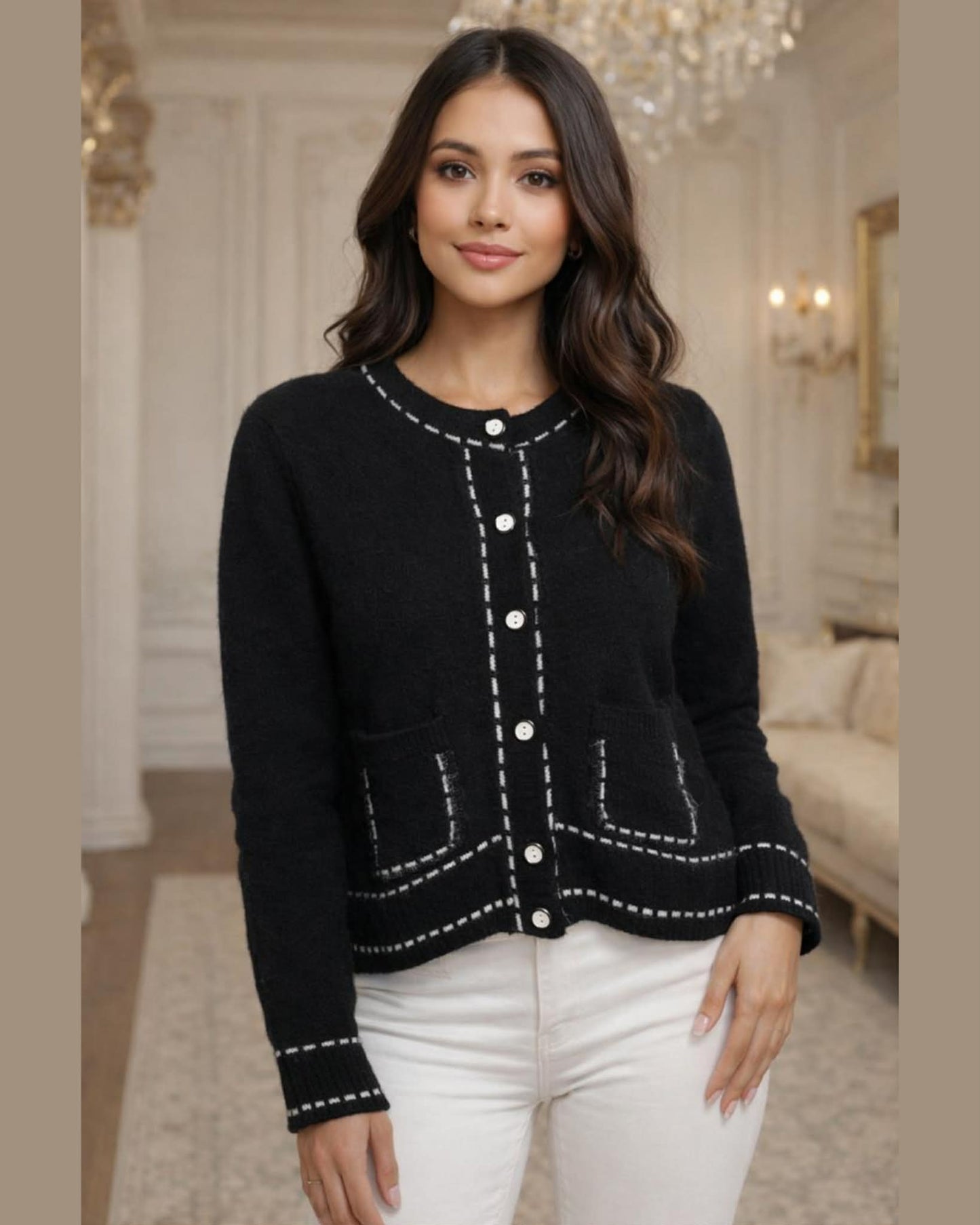 Beautiful Wool Cardigan With Buttons