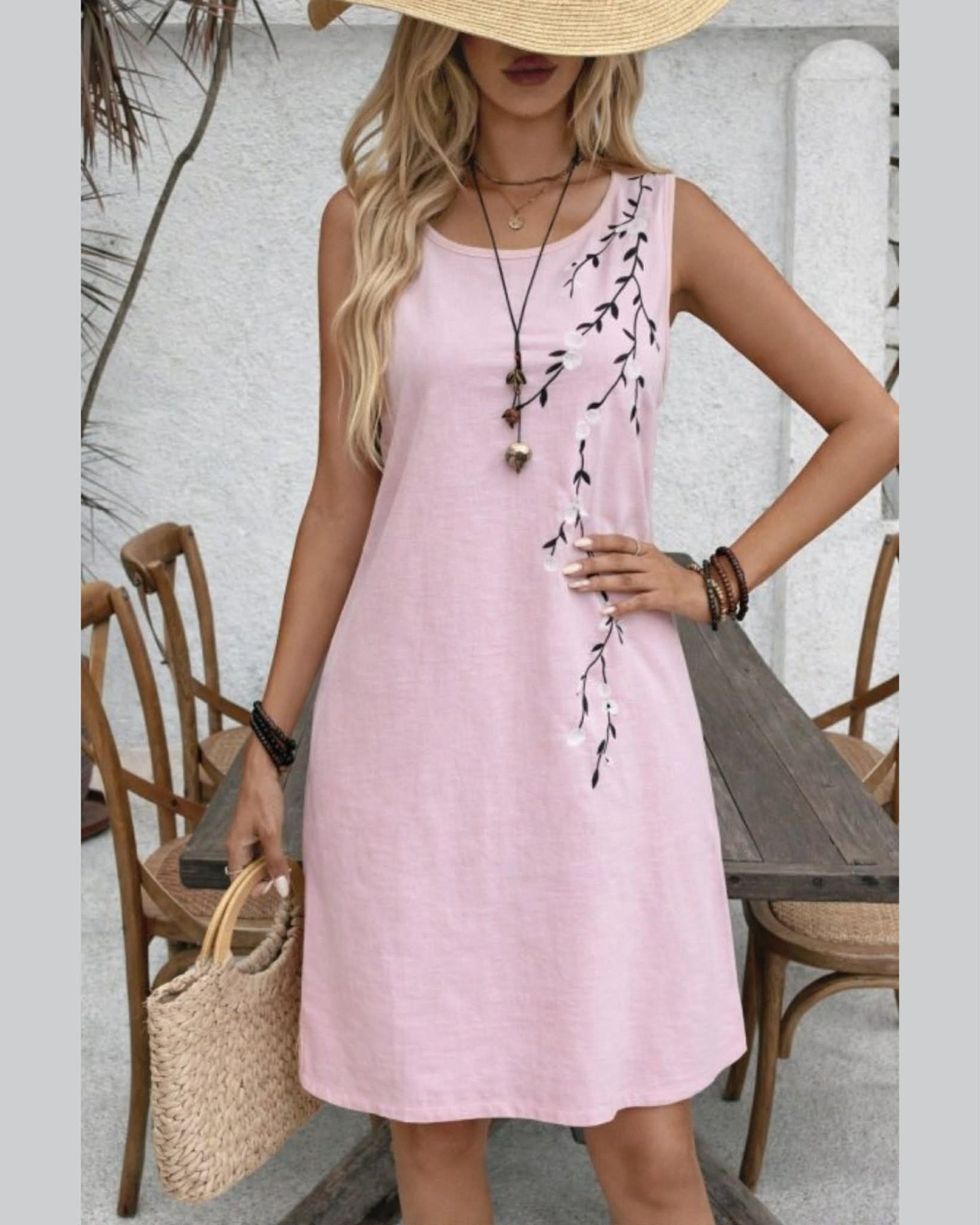 Floral Cut Short Dress