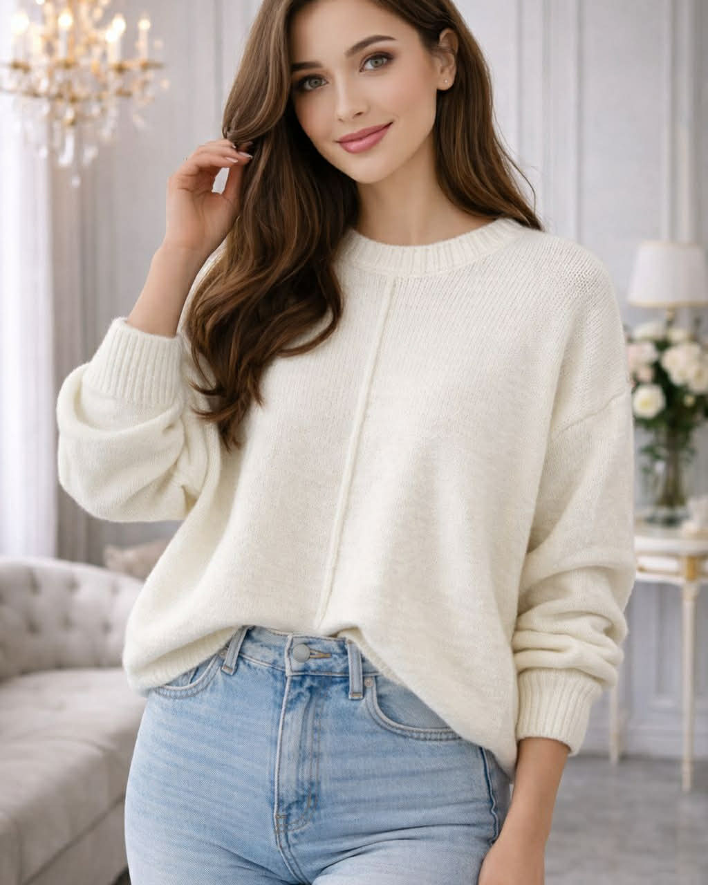 Wide Wool Blouse