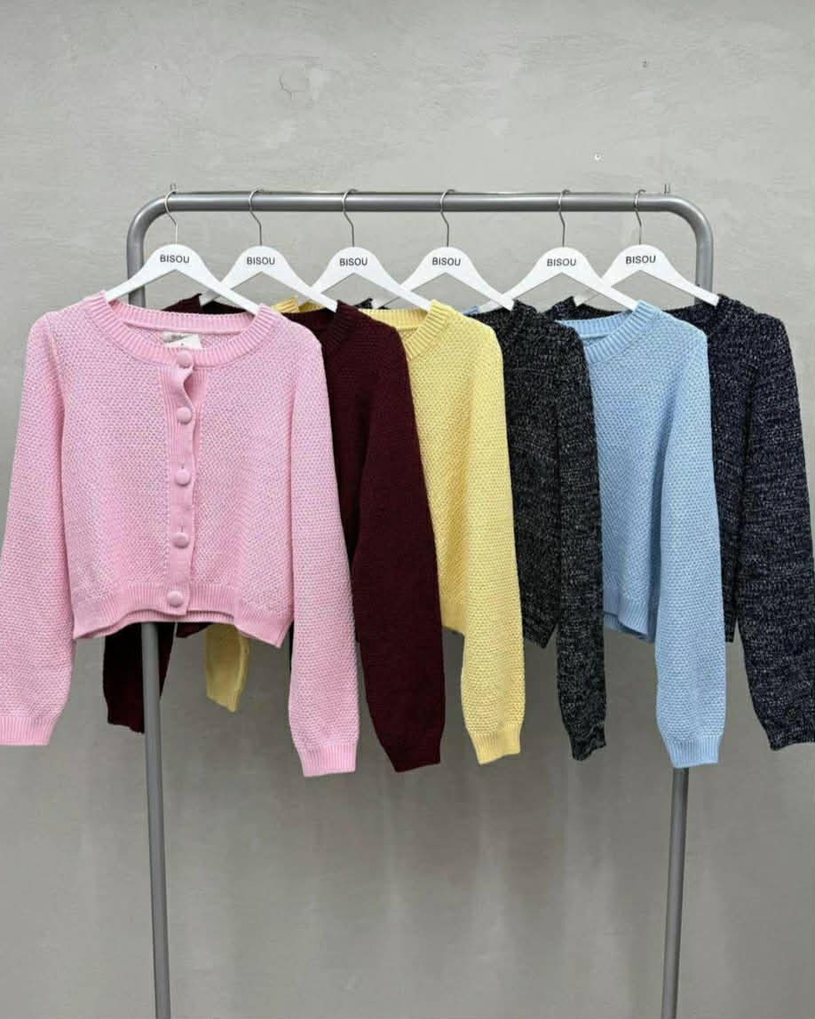 Casual Wool Cardigan With Buttons