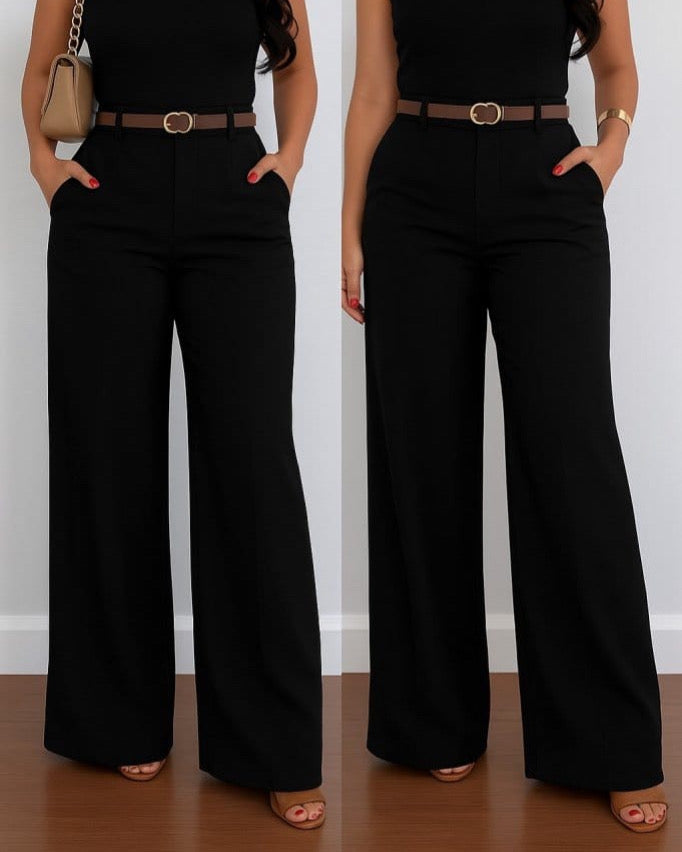 Classic Wide Pants With Pockets