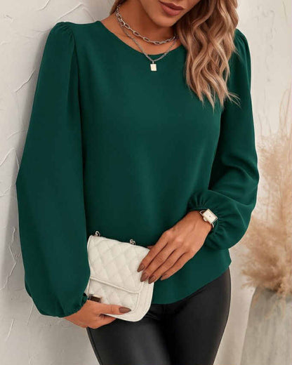 Long Sleeve Top With Tie One The Back