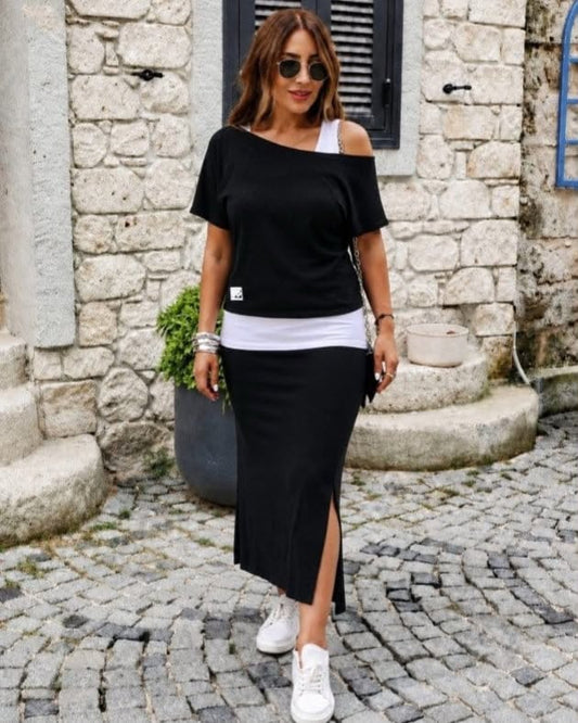 Three Pieces Casual Skirt Set