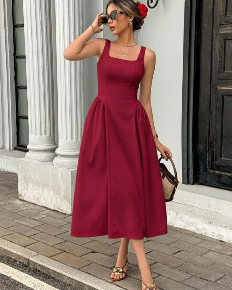 Elegant Long Wide Dress