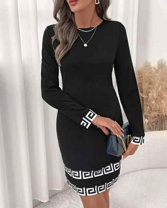Skinny Short Two Colors Dress
