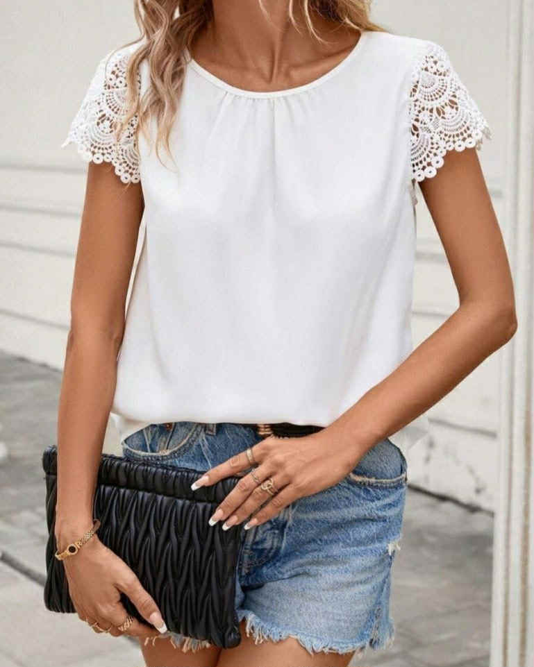 Short Laces Sleeve Top