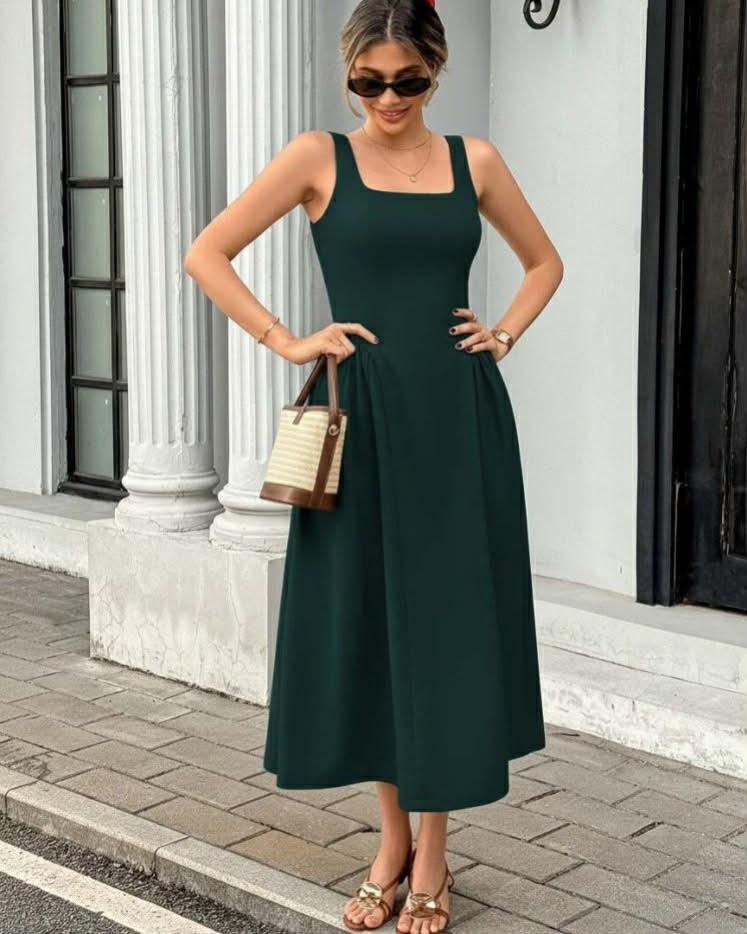 Elegant Long Wide Dress