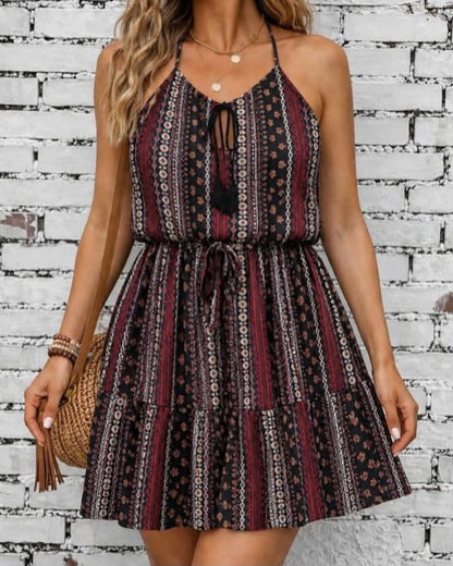 Colorful Short Wide Dress