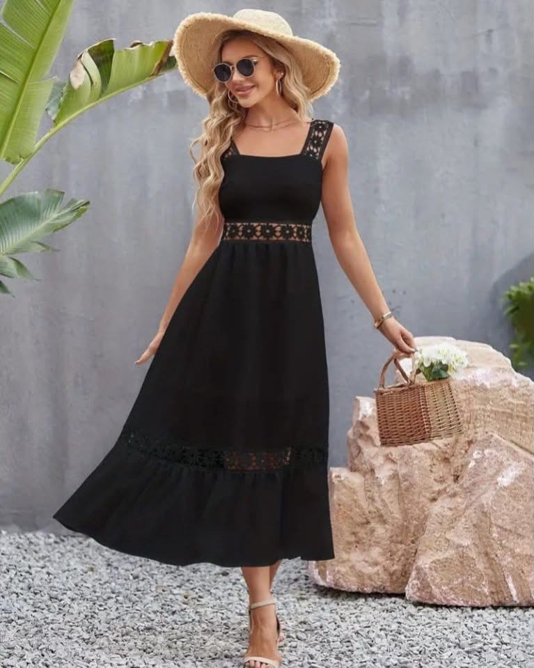 Long Elegant Sleeveless With Laces